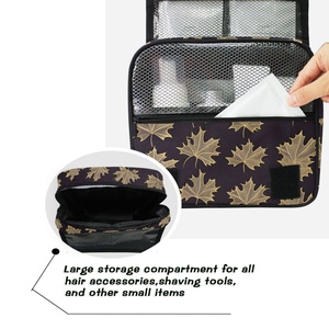 Sac de rangement portable personnalisé avec logo, organiseur de toilette pour femmes, trousse de toilette de voyage suspendue imperméable à fermeture éclair - Product Image 5