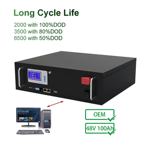 Batería de fosfato de litio de 48 V y 100 Ah, compatible con fabricantes, con soporte para 32 unidades en paralelo, paquete de baterías de iones de litio de 5 kW - Product Image 1