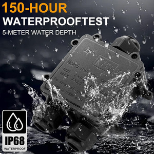 <b>Waterproof</b> <b>Junction</b> <b>Box</b> M20 Thread 1 In 2 Out Nylon IP68 Outdoor Use - Product Image 3