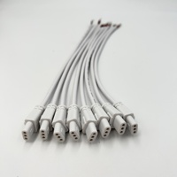Câble de connexion en cuivre T4/T8/T5 pour tubes LED intégrés, adaptateur double prise, rallonge, boîtier PVC, modèle 123