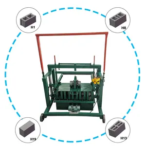Pemasok Cina mesin cetak blok Manual mesin bangunan bata sederhana mesin pembuat blok listrik ekspor ke Afrika
