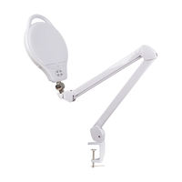 Lampe Loupe LED Dimmable à Fixation par Pince 3 ou 5 Dioptries pour Techniciens Ongulaires, Lecture et Observation en Gros Plan