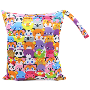 Bolsa impermeable reutilizable <span class=keywords><strong>para</strong></span> seco y húmedo, dos bolsillos con cremallera impresos <span class=keywords><strong>para</strong></span> viajes, playa, piscina, guardería, Yoga, gimnasio, traje de baño - Product Image 6