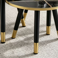 Ensemble de 3 tables basses Nest, métal, luxe, moderne, tables basses rondes en acier inoxydable doré pour le salon