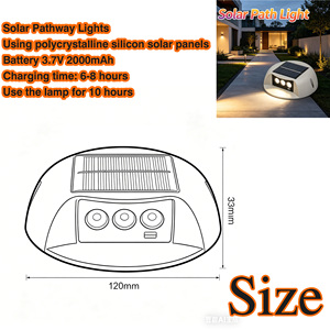 Lampe solaire LED IP65 pour allée, étanche, certifiée RoHS, haute luminosité, pour jardin, passerelle, escalier, cour, parc, route - Product Image 6