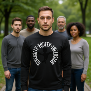 T-shirt a maniche lunghe Diversity Equity Inclusion, abbigliamento per l'empowerment e l'uguaglianza - Product Image 3