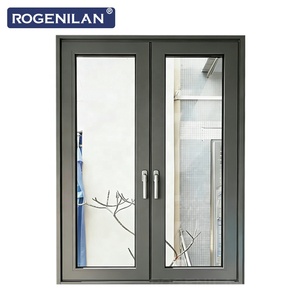 Ventanas de Aluminio Ultra Estrechas Personalizadas Rogenilan, Ventanas Abatibles con Doble Acristalamiento y Rotura Térmica para Casas Modernas - Product Image 1