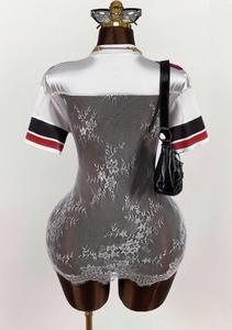 Y9340-2026 <span class=keywords><strong>Abbigliamento</strong></span> di Tendenza <span class=keywords><strong>per</strong></span> Donne, Mini Abito Estivo <span class=keywords><strong>Sexy</strong></span> Trasparente in Pizzo con Scollo a V - Product Image 4