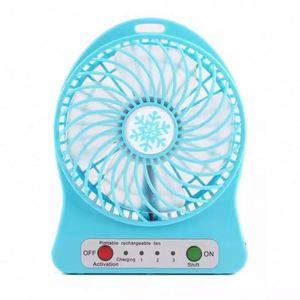 Mini-ventilateur portable rechargeable électrique à 3 vitesses avec USB, impression UV promotionnelle - Product Image 1