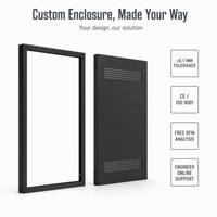 Boîtier en tôle d'aluminium 5052/6061 pour écran LCD, finition anodisée / peinture cuite