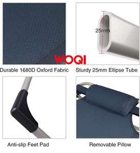 WOQI, портативная складная кровать для кемпинга, Пляжная кроватка, металлическая односпальная кровать, распродажа, роскошная раскладная кроватка для взрослых, для отдыха на открытом воздухе, раскладная кроватка для кемпинга - Product Image 2