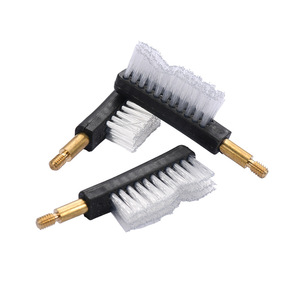 Juego de cabezales de cepillo de nailon para limpieza con mango de latón, forma plana cuadrada, kit de 70 piezas para accesorios de limpieza de armas. - Product Image 3