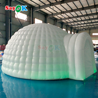 SAYOK US Spot prix d'usine 16.5ft 5m de diamètre tente dôme gonflable Igloo de neige gonflable avec lumières LED pour la fête