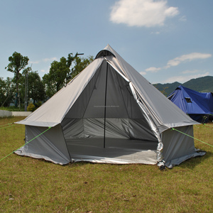 4-Person Mongolian Yurt Tent Pyramid <strong>Teepee</strong> Design with Chimney Output Hot <strong>Tipi</strong> Tent for Camping for 8 People - Product Image 1