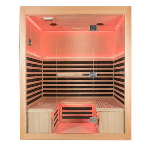 Sauna de Vapor Seco y Húmedo de Cedro Rojo Personalizable para Interiores y Exteriores con Panel de Control Computarizado, Logotipo y Empaque Personalizados - Product Image 5