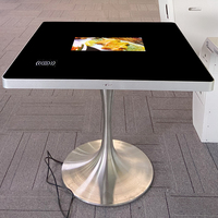 21,5 pulgadas personalizado Android 2K Industrial impermeable Digital carga inalámbrica pago comedor interactivo Mesa inteligente pantalla táctil