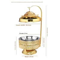 Chauffe-Plat de Luxe 8L en Acier Inoxydable Doré, Réchaud de Buffet à Carburant pour Mariages, Fêtes et Traiteurs Haut de Gamme