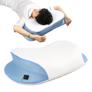 Oreiller cervical orthopédique en mousse à mémoire de forme pure 100% avec chauffage USB-Parfait pour les hôtels, le camping et la maison - Product Image 3