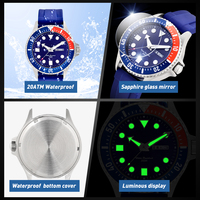 Montre de luxe pour homme personnalisée OEM ODM avec votre propre marque, 20 ATM, acier inoxydable, automatique, mécanique, logo personnalisé