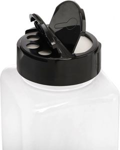 Cheap Transparent Eco-Friendly PET Plastic 2oz Empty Square Salt and Pepper <b>Spice</b> Bottles with Dual Open Lid - Product Image 3