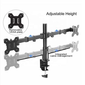 Support double <span class=keywords><strong>écran</strong></span> robuste 15-<span class=keywords><strong>27</strong></span> <span class=keywords><strong>pouces</strong></span>, 10 kg par bras, <span class=keywords><strong>hauteur</strong></span> <span class=keywords><strong>réglable</strong></span> 415 mm pour <span class=keywords><strong>écran</strong></span>s <span class=keywords><strong>PC</strong></span> et moniteurs d'ordinateur portable - Product Image 5