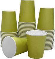 Gobelets en papier kraft jetables à paroi unique OEM Gamme 8oz 22oz pleine couleur personnalisable Logo estampage gaufrage en gros pour le vin