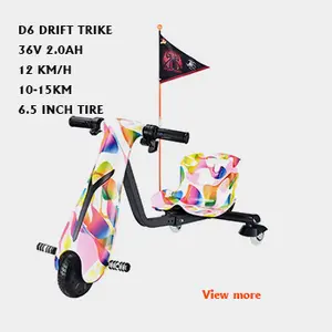 Anak-anak naik drift trike kecepatan hingga 15km/jam listrik gila drift Go Kart rendah Pedal mobil 36V mini drift skuter untuk anak-anak