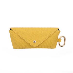 Portable PU Leather Eyeglass Case with Carabiner Eyewear Holder Sunglasses Pouch Jewelry <b>Storage</b> <b>Box</b> for Travel - Product Image 2