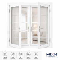 Porte en aluminium de style français MEIXIN ORLANDO X65, double vitrage, isolation thermique et phonique, villa, jardin, patio, salon, entrée, hall