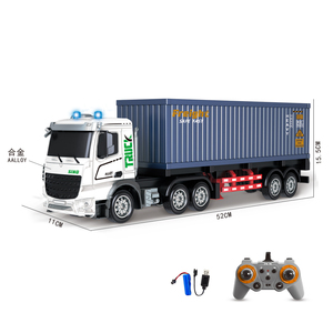 RC 1:12 télécommande conteneur <span class=keywords><strong>camion</strong></span> Simulation grande <span class=keywords><strong>remorque</strong></span> conteneur <span class=keywords><strong>camion</strong></span> 2.4G à plat Transport véhicule mécanique voiture - Product Image 3