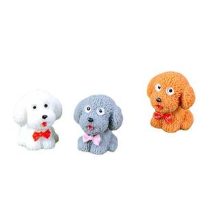 Mainan Ornamen Teddy DIY, Patung Hewan Piaraan Anjing Miniatur Kerajinan Boneka Hewan Piaraan Dekorasi Taman - Product Image 2