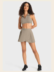 Aoyema جديد MOQ للجولف مثير ذو ثنيات منخفضة تنورة صغيرة اثنين في واحد مع شورت رياضي في الهواء الطلق ملابس رياضية للتنس - Product Image 3