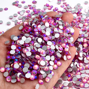 โอเลีย ขายส่งร้อนแรง คริสตัลแก้วสีชมพู/สีโรส แบบติดเย็น ไม่ใช่แบบติดร้อน จำนวนมาก สำหรับตกแต่งเสื้อผ้า - Product Image 2