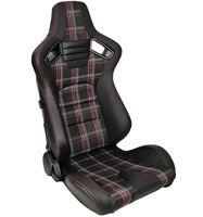 Siège de course universel réglable JIABEIR JBR1053 en PVC noir au design élégant pour simulateur de course - Pièces automobiles