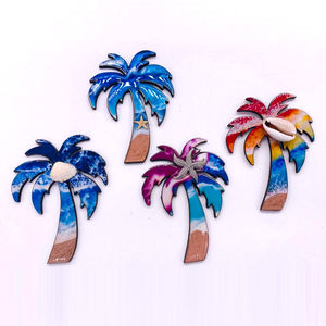 कस्टम लोगो महासागर तटीय समुद्र समुद्र तट स्मारिका शंकु शेल एपॉक्सी फ्रिज चुंबक - Product Image 6