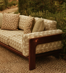 Moderno tre posti <span class=keywords><strong>in</strong></span> legno divano da giardino Set mobili da <span class=keywords><strong>esterno</strong></span> per Hotel a casa o per il tempo libero per cortile o soggiorno - Product Image 1