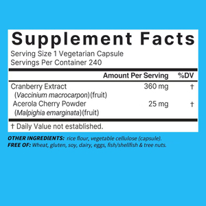 OEM ODM Cranberry Capsules Urinary Support Detox Support Immune Support Supports Digestive Health Improve Mood Naturally - Product Image 2