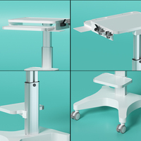 Chariot médical multifonctionnel pour ordinateur portable avec plateau pour clavier Support pour endoscope Plateau pour imprimante pour hôpital et clinique