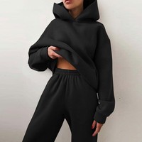 Survêtement en polyester en gros, sweat-shirts personnalisés, unisexe, en vrac, sweats à capuche pour femmes, pantalons de survêtement et ensemble sweat-shirt
