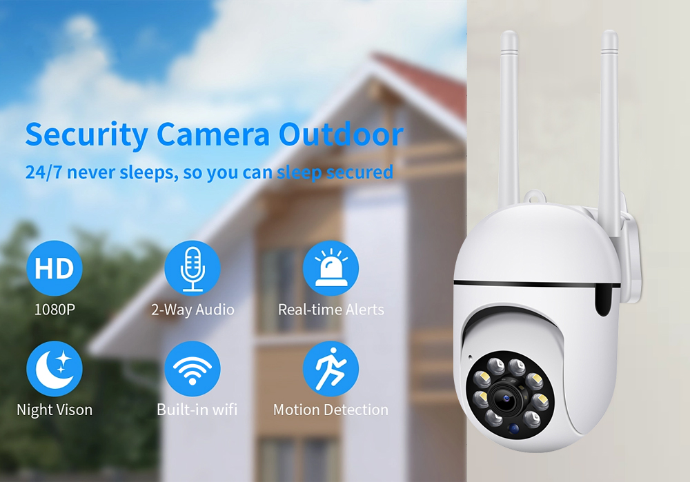SD Card Home CCTV Security Camera , Baby Monitoring Camera WiFi Full Color