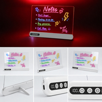 Tableau de dessin LED lumineux effaçable à sec avec support intégré pour enfants – Jouet éducatif