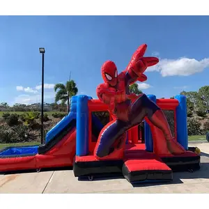 वाणिज्यिक Inflatable उछालभरी बाउंसर moonwalk स्पाइडर-मैन स्पाइडरमैन स्पाइडर मैन कूद महल उछाल घर के साथ बिक्री के लिए स्लाइड