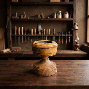 Quemador de Incienso de Madera de Pino Hecho a Mano, Decoración Aromática para Toda Temporada, Adorno de Mesa, Decoración para el Hogar para Ramadán y Eid, Quemador de Bakhoor, Arte y Cultura - Product Image 1
