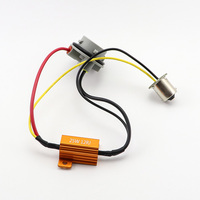 Kit décodeur P21W LED 1156 avec résistance de charge et faisceau de câblage pour éviter l'hyper clignotement des clignotants (compatible BA15S, PY21W, BAU15S, 25W, 10RJ)