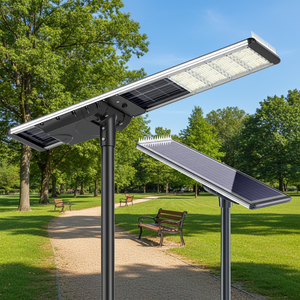 30W-150W Integrated Solar <b>LED</b> Street <b>Light</b> IP66 with Battery and 3000-6000K Color Temp for Pathway - Product Image 1