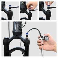 Pompe à air manuelle BAIMEI pour fourche arrière de vélo avec manomètre, 400 PSI, en alliage d'aluminium, pour vélos de montagne/route