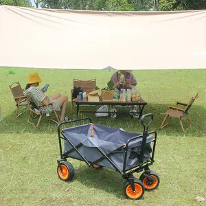 Chariot pliable Portable en acier robuste sur mesure, chariot de plage, Camping, jardin, chariot pliable