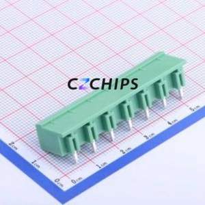 KF2EDGRC-7.5-7P Plug-in Terminal Block Bent Lead Through Hole,P=7.5mm Connector Board-to-Board / Socket Closed 1x7P 7.5mm Green - Product Image 2