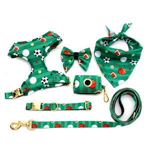 Patrón de baloncesto personalizable Logo Arnés para mascotas Material de tela Oxford de moda Suave Cómodo Robusto y duradero - Product Image 4