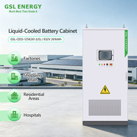 GSL ENERGY 125kW 261kWh Kabinet Baterai ESS Pendingin Cair C&I 832V 314Ah Sistem Penyimpanan Energi Industri & Komersial dengan PCS